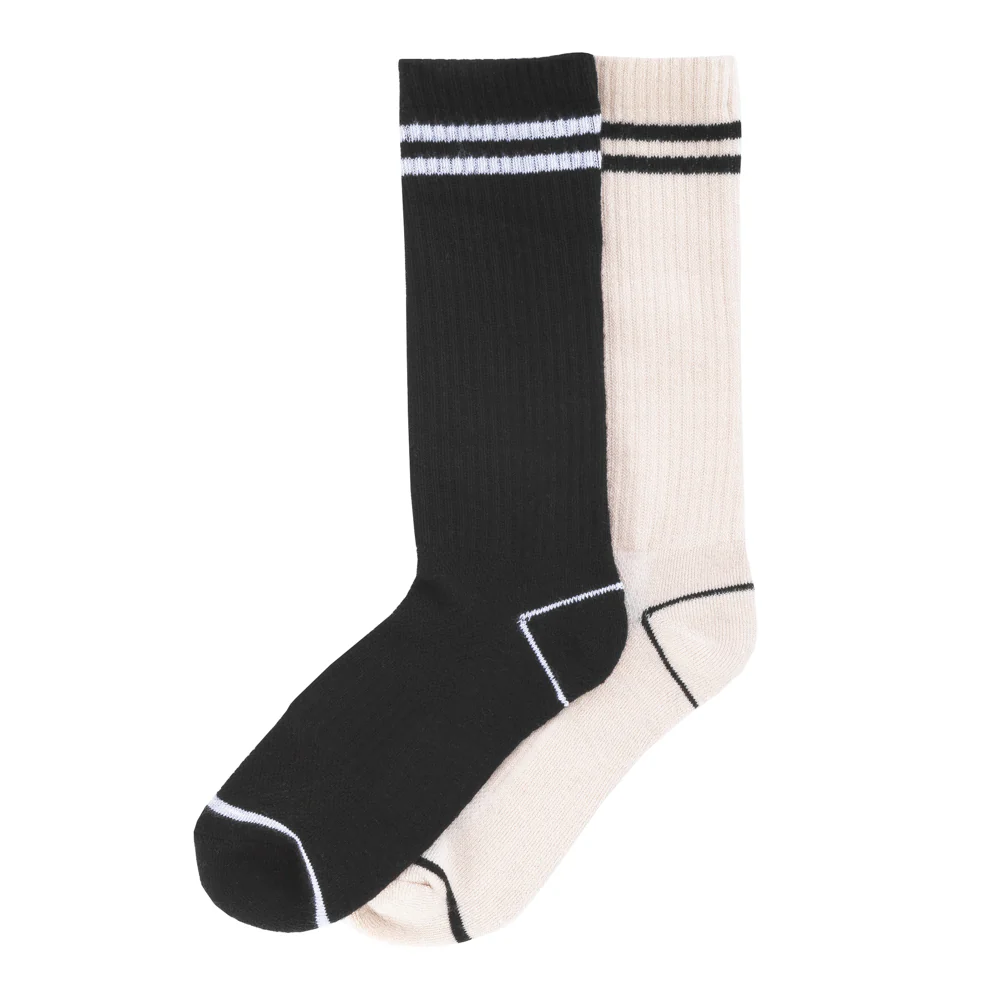 2 Pack Medium Striped Crew