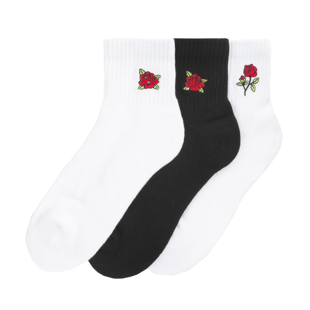 3 Pack Medium Embroidered Quarter