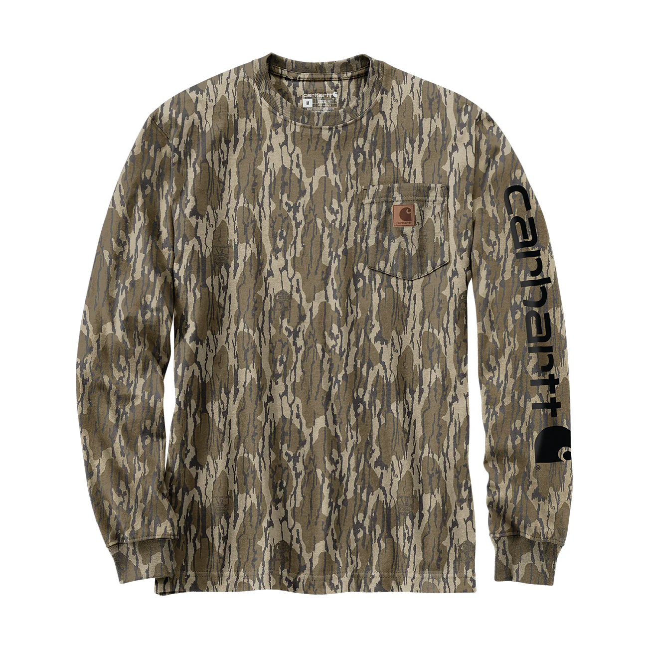 Loose Fit LS Camo Print Tee -Mens