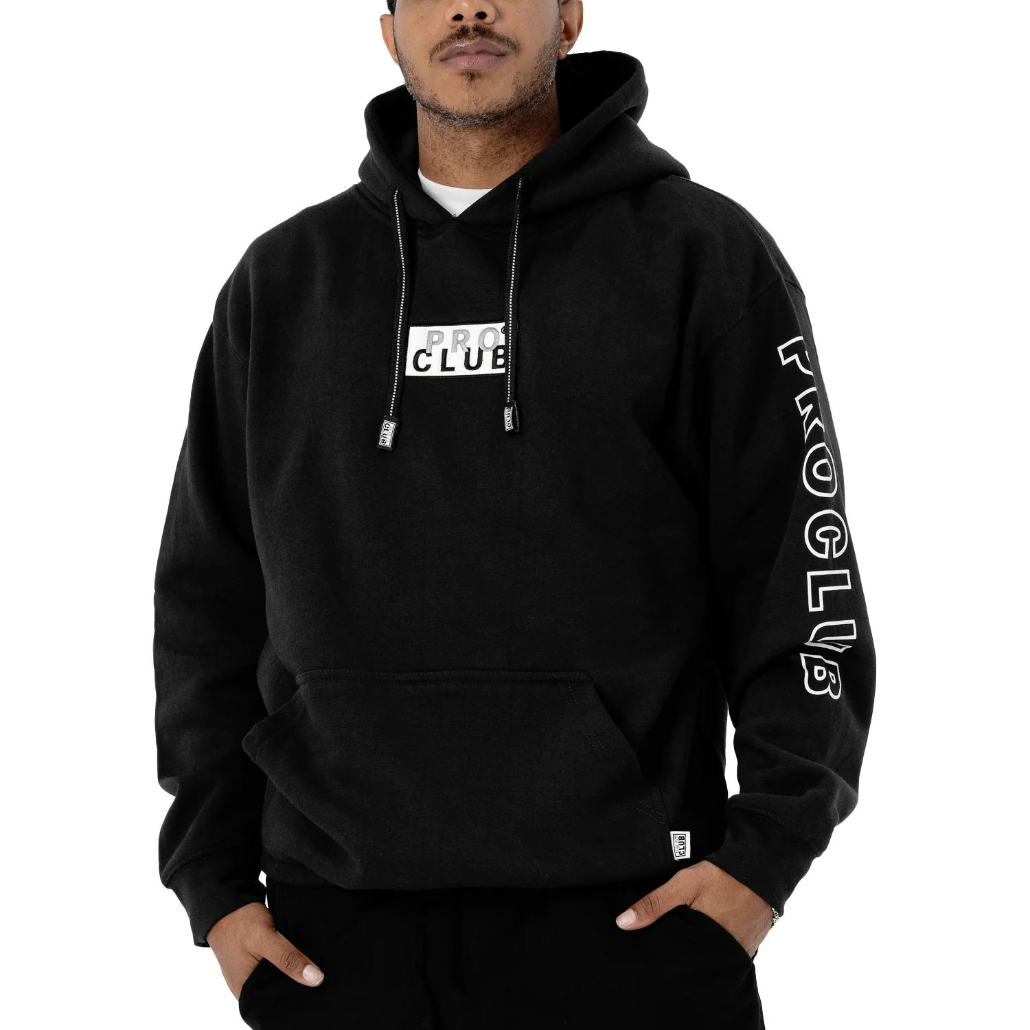 Embroidered Box Logo Hoody - Mens - Image 3