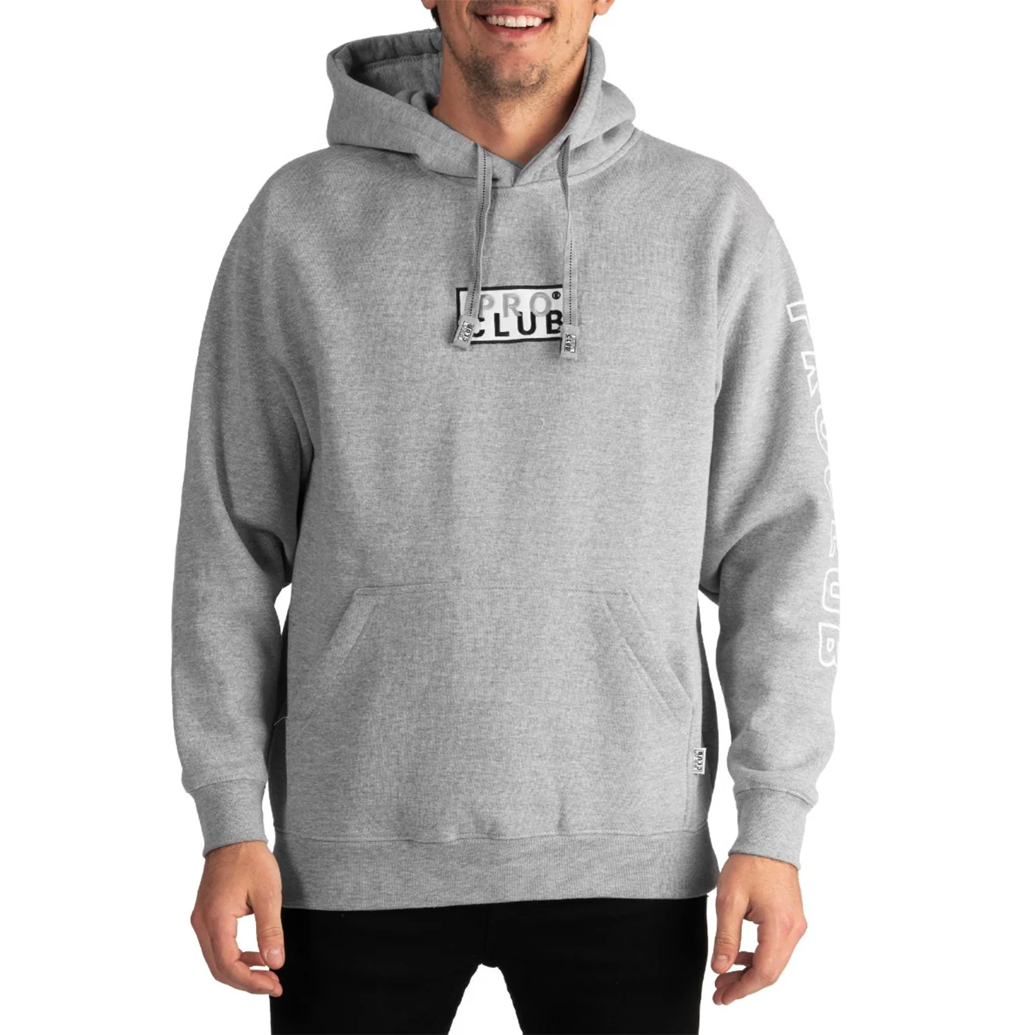 Embroidered Box Logo Hoodie - Mens - Image 2