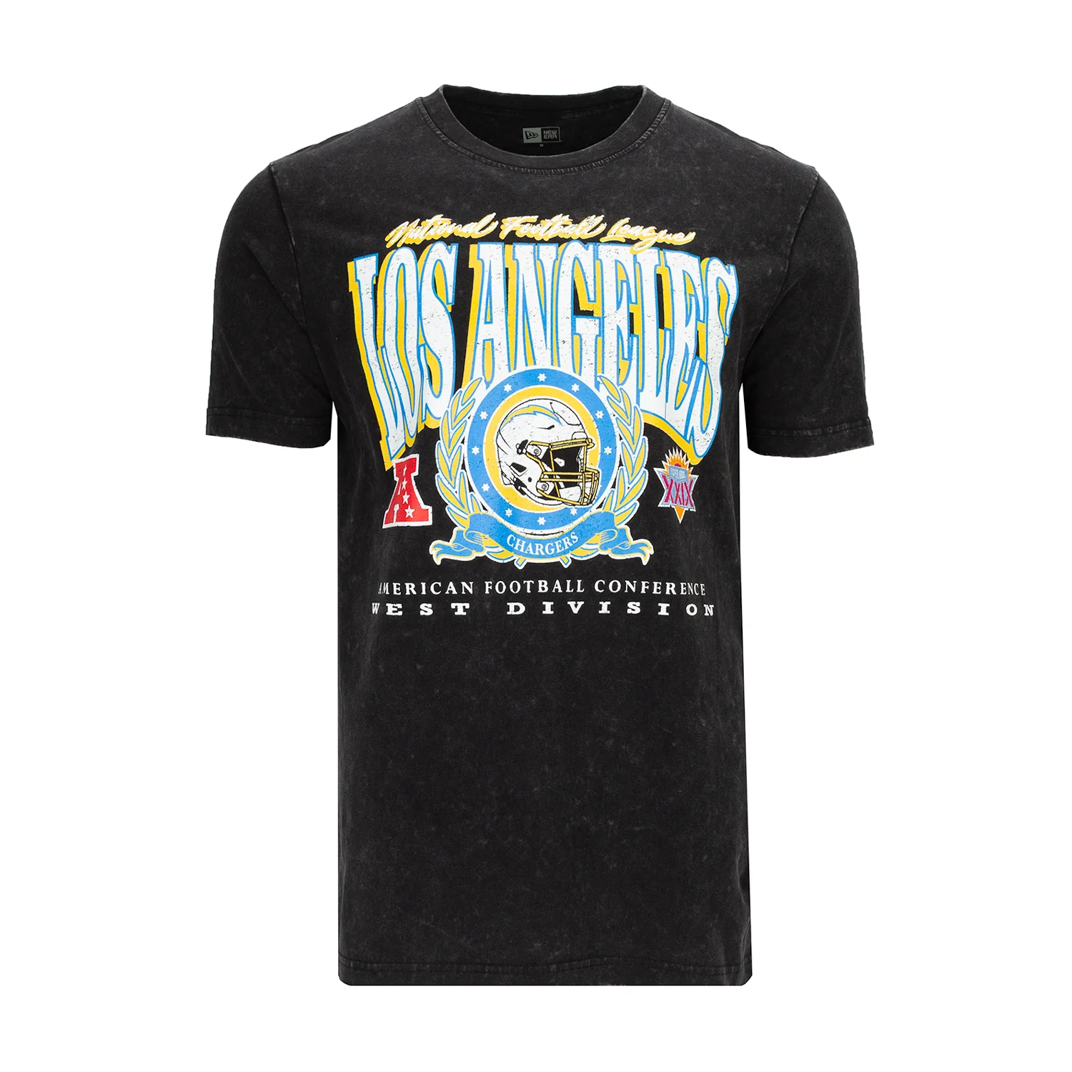 Los Angeles Chargers Black Wash Tee -Mens