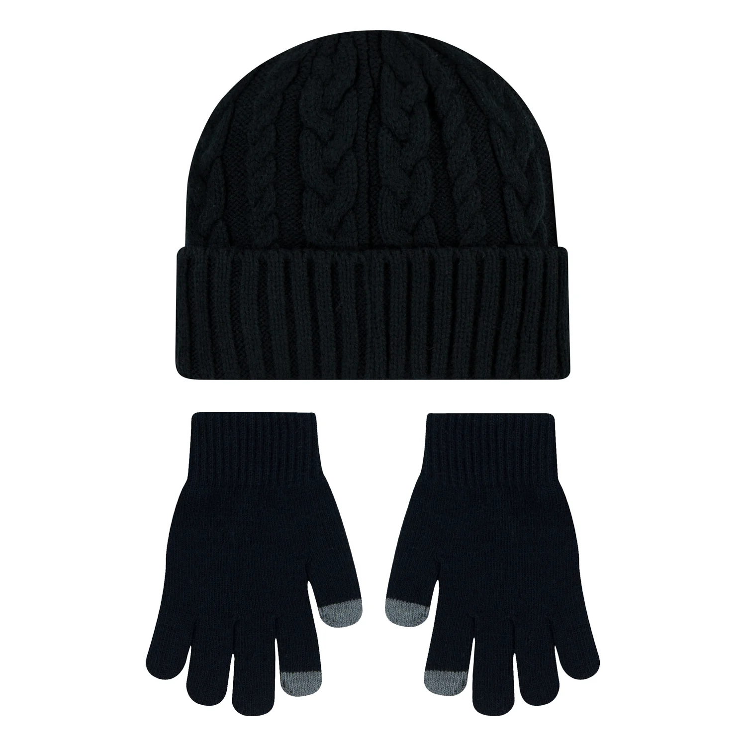 Youth Cable Knit Beanie & Glove Set - Image 4