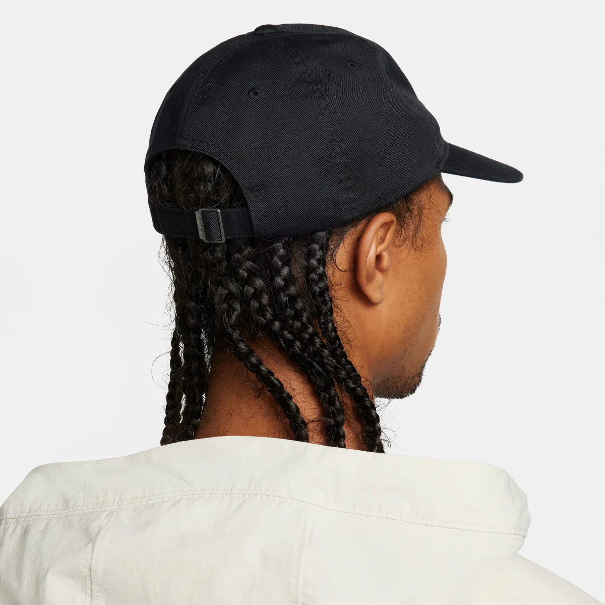 Nike Club Cap Flat Bill Tonal Swoosh Washed Strapback - Image 3
