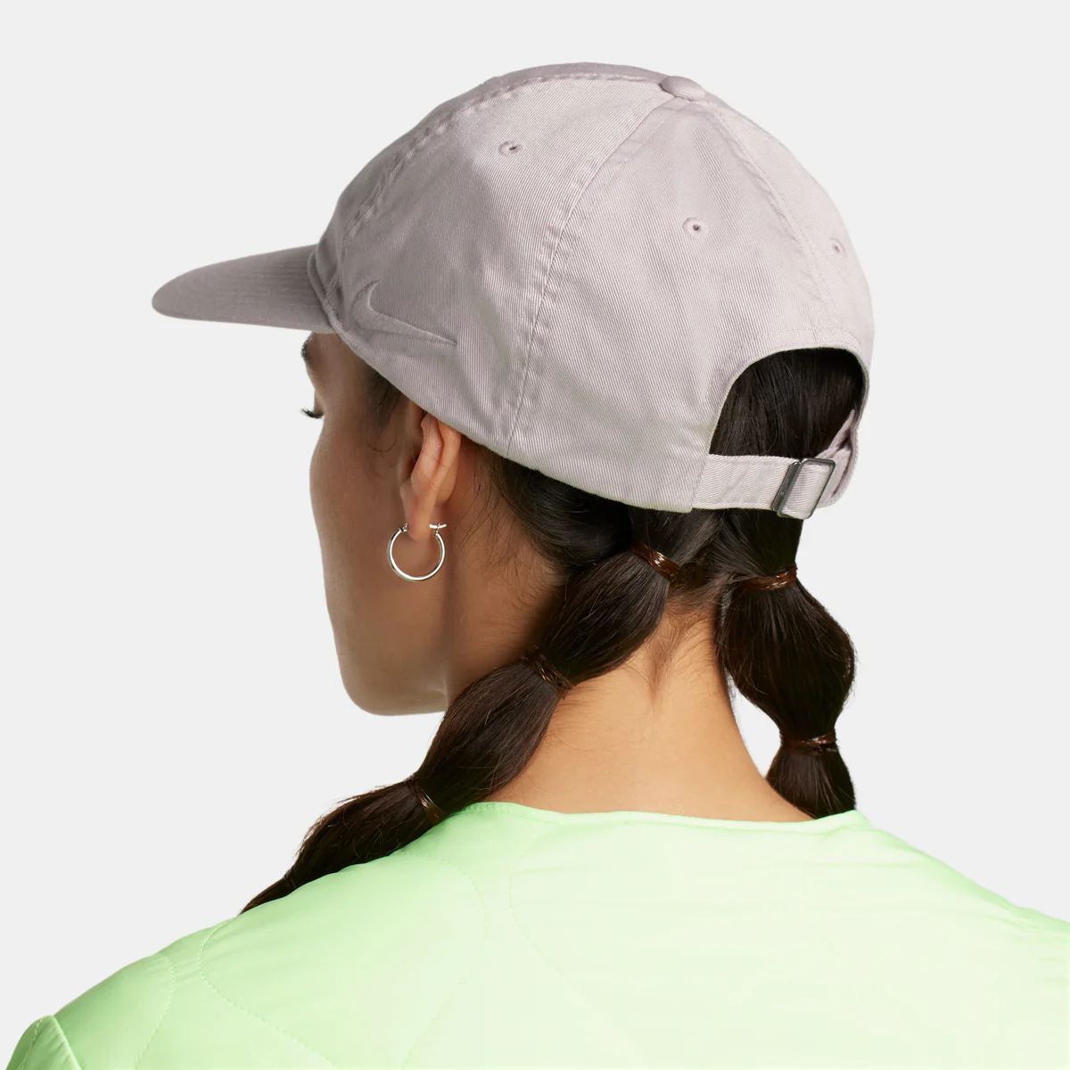 Nike Club Cap Flat Bill Tonal Swoosh Washed Strapback - Image 3