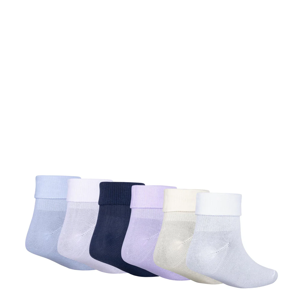 6 Pack X-Small Fold Over Ankle Sock - Image 2