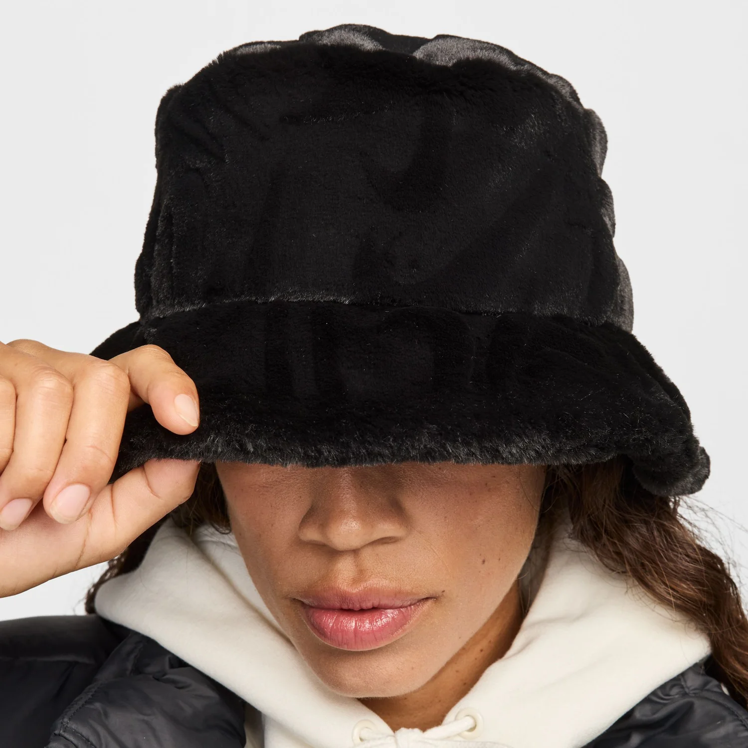 Nike Swoosh Faux Fur Bucket - Image 3