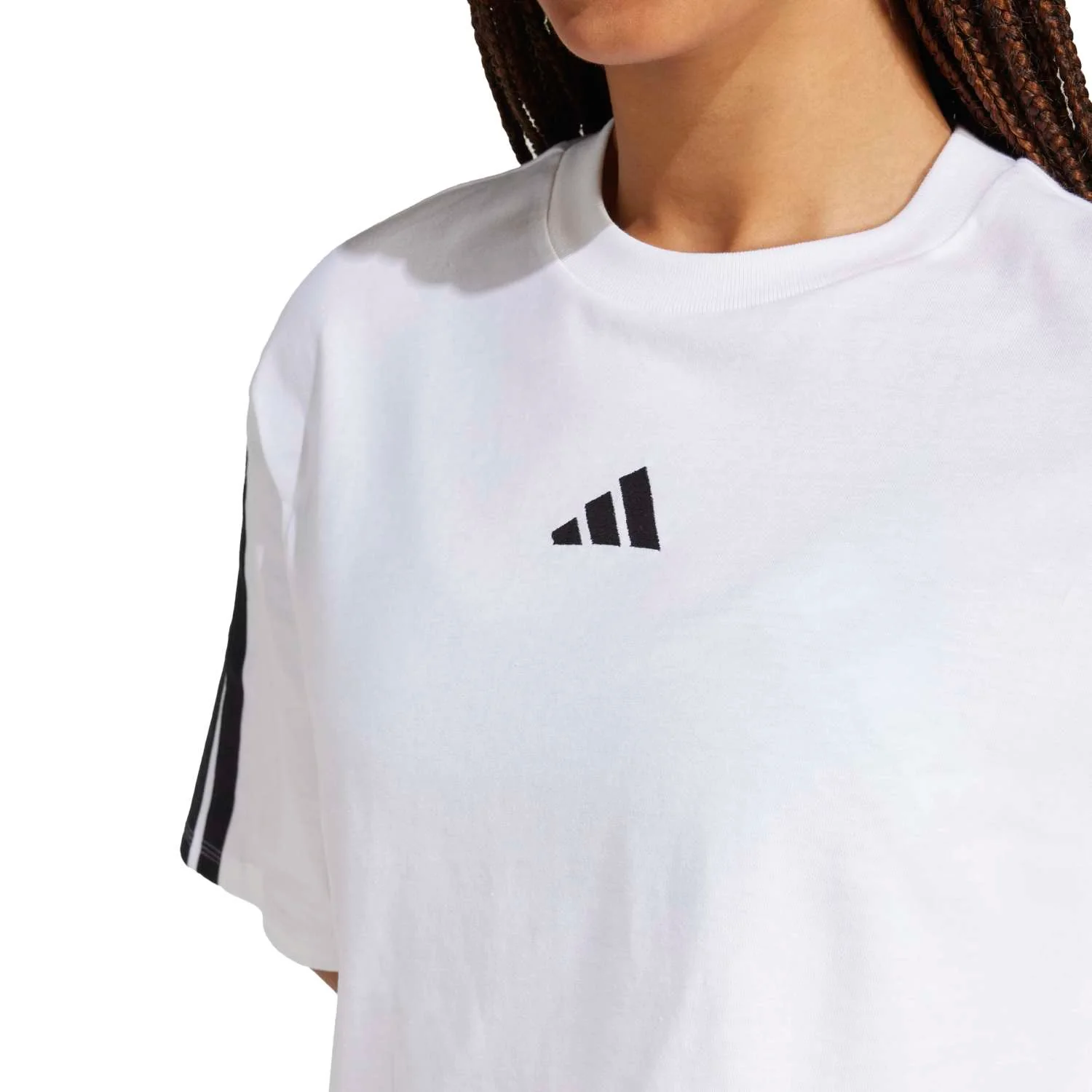 Essentials 3-Stripes Loose T-Shirt - Womens - Image 4