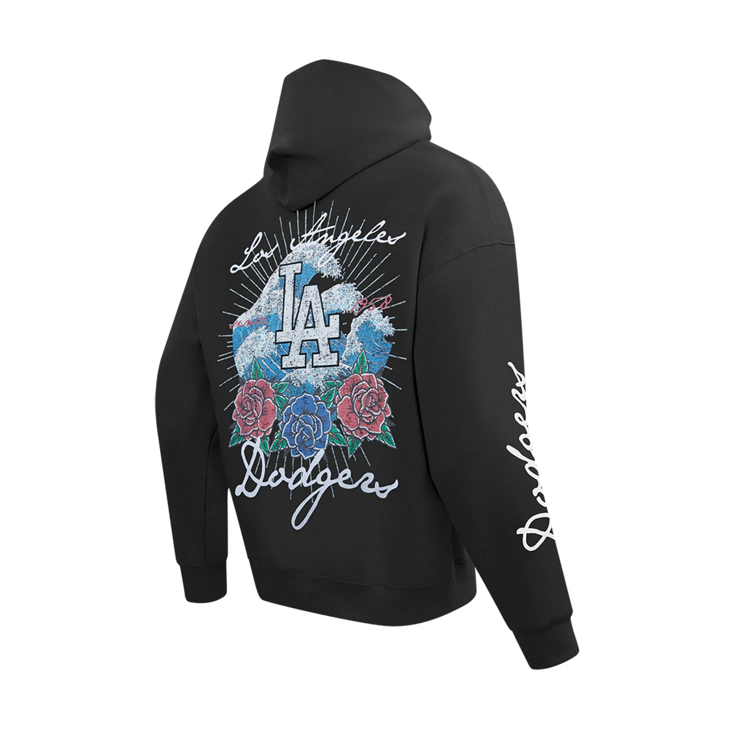 Los Angeles Dodgers Wave & Roses Hoodie -Mens - Image 4