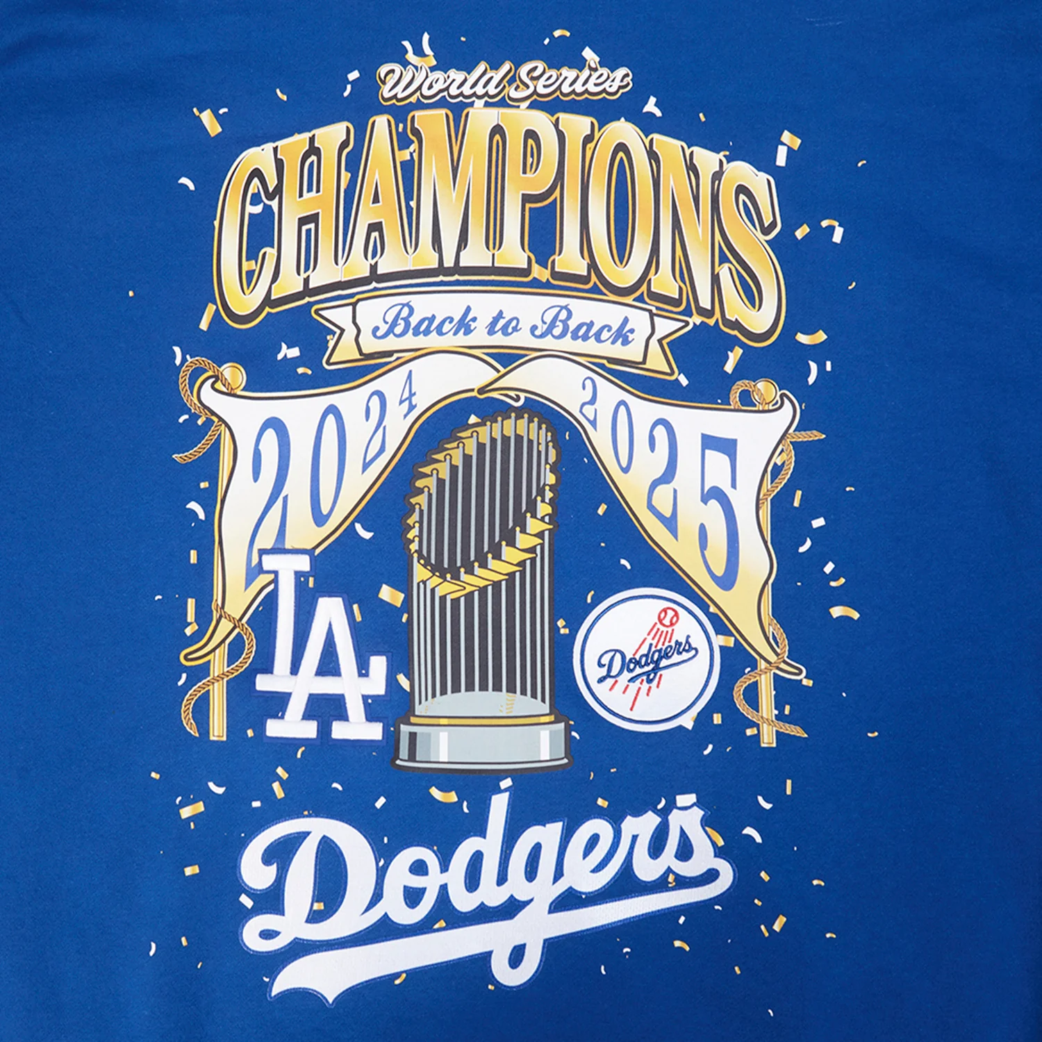 Los Angeles Dodgers Back to Back Champs Hoody -Mens - Image 8