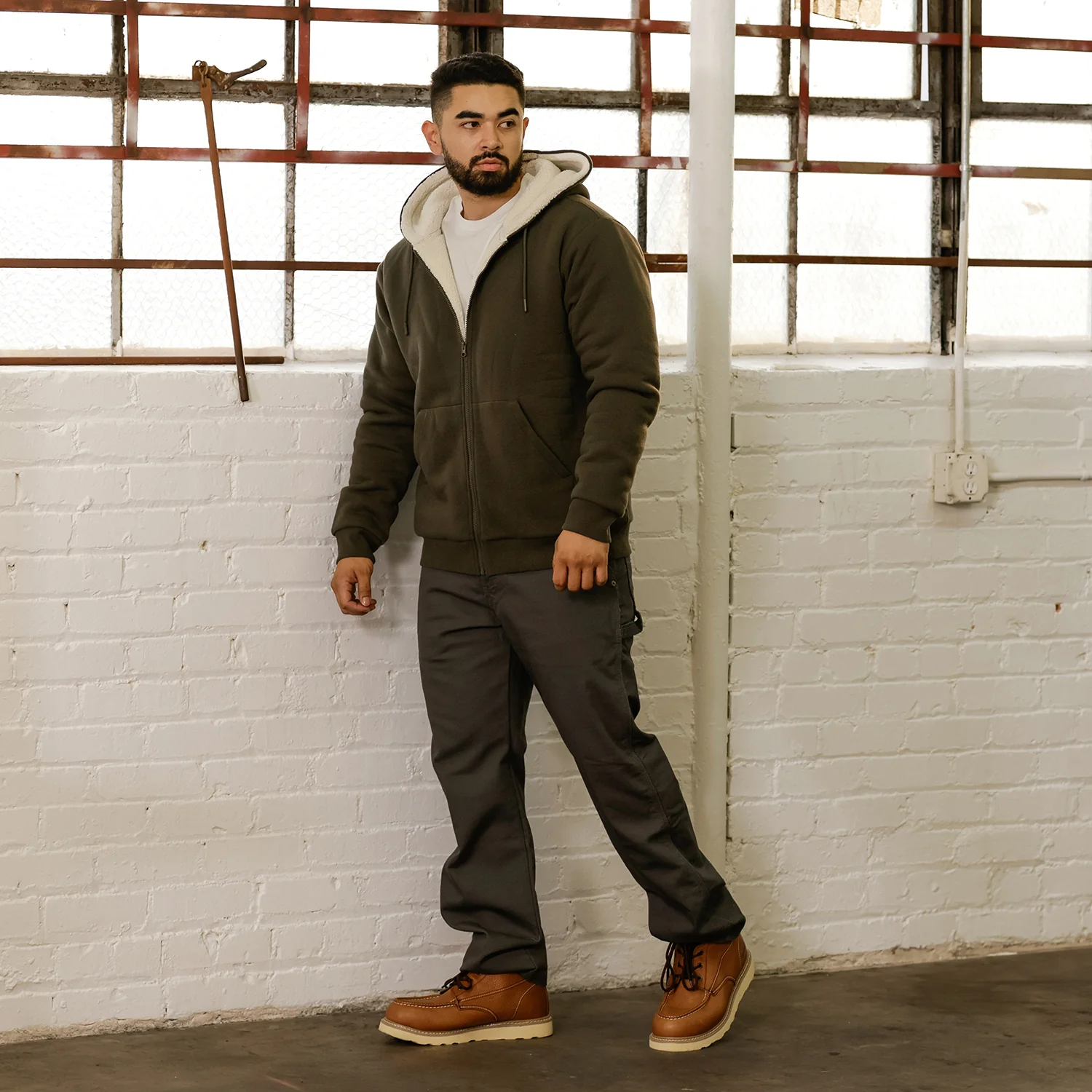 Sherpa Lined FZ Hoody - Mens - Image 3