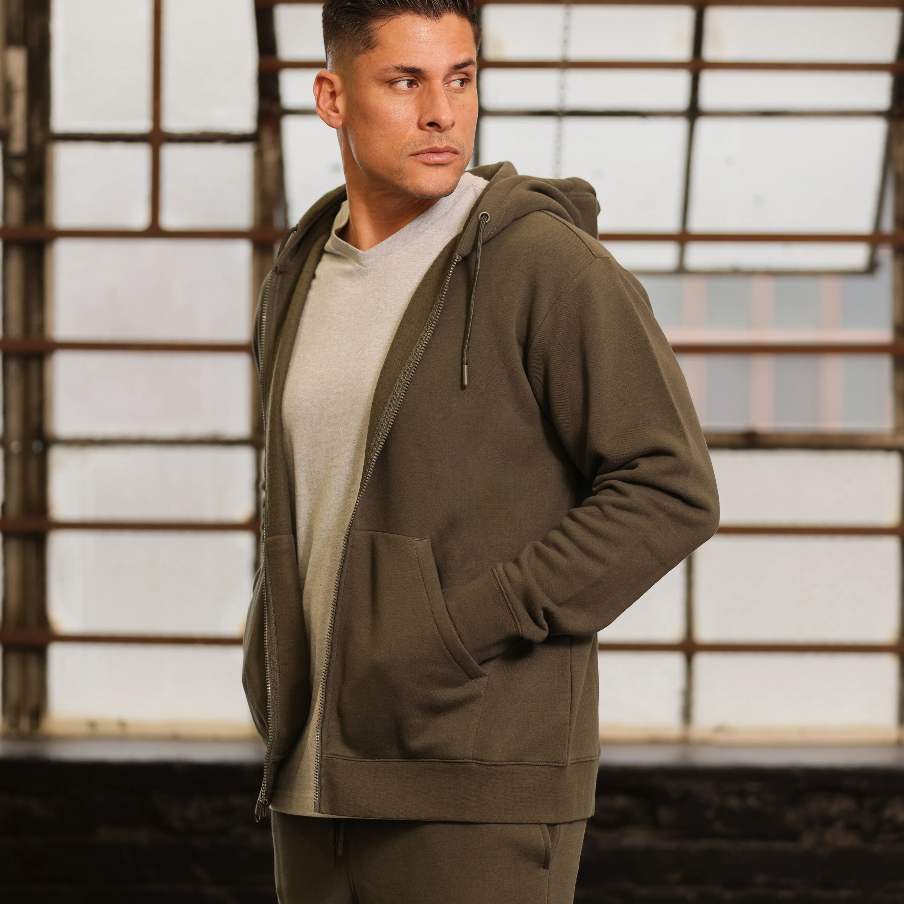 Classic Fleece FZ Hoody - Mens - Image 4