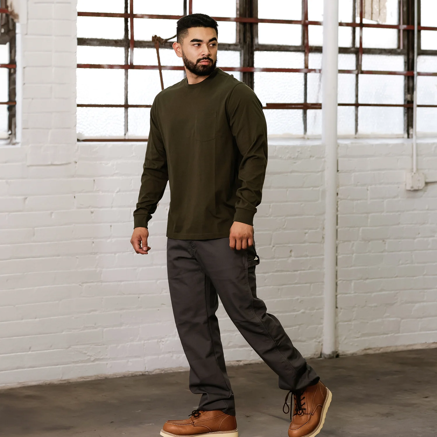 Long Sleeve Work Shirt - Mens - Image 3