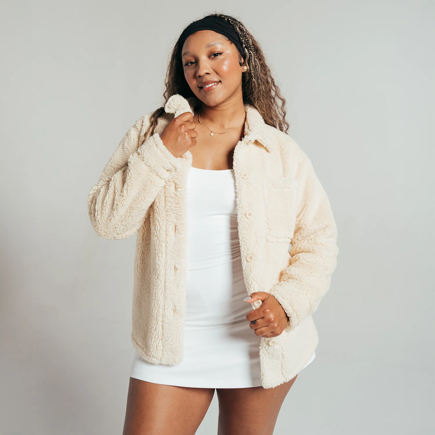 Sherpa Shirt Jacket - Womens - Image 2
